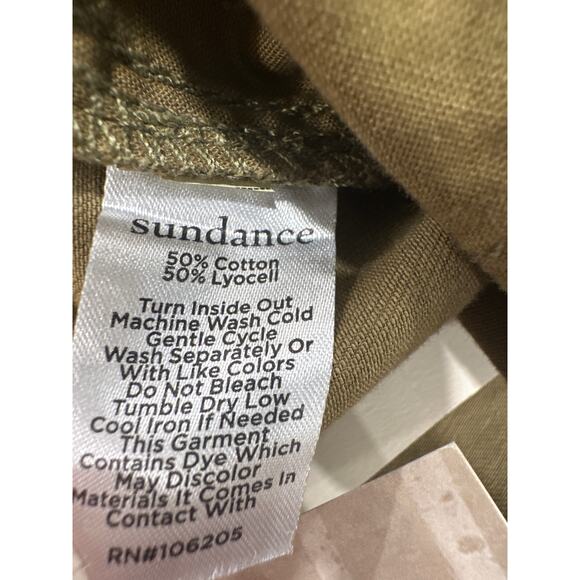 Sundance Safari Dream Tencel Short Women's Sz 16 Olive Cargo - Picture 12 of 13